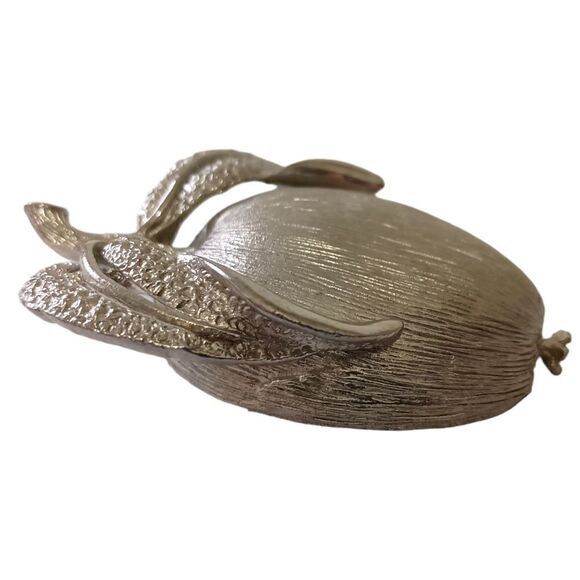 Sarah Coventry Apple Brooch Pendant Adams Delight Vintage 60s Silver Tone MCM.  - Picture 13 of 16